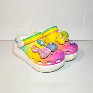 CROCS x Care Bears Crush 'Light On' Clogs Womens Size 6/Mens 4 Rainbow Footwear